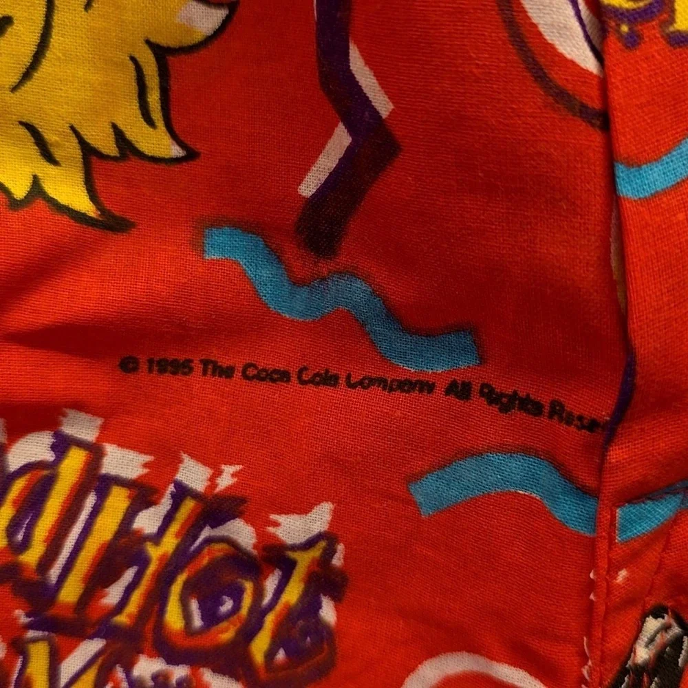 Vintage 1995 NWT Coca Cola Boxer‎ Shorts Red Hot Summer Novelty USA Mens 32 34